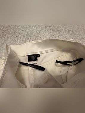 IROO Silky White Mid-Low Waist Pants